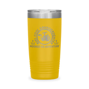 Reel Cool Granddaughter - Polar Camel 20oz engraved tumbler, front view, Yellow