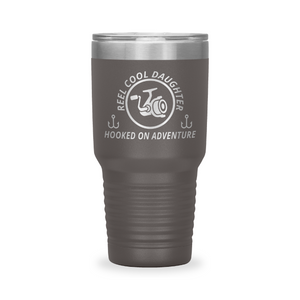 Reel Cool Daughter - Polar Camel 30oz engraved tumbler, front view, Pewter