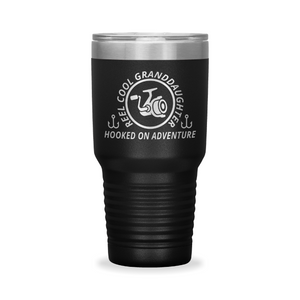 Reel Cool Granddaughter - Polar Camel 30oz engraved tumbler, front view, Black