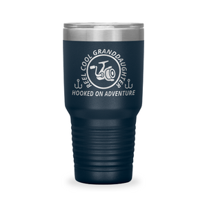 Reel Cool Granddaughter - Polar Camel 30oz engraved tumbler, front view, Navy