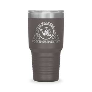 Reel Cool Granddaughter - Polar Camel 30oz engraved tumbler, front view, Pewter