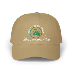 REEL COOL BROTHER embroidered dad cap - Khaki - front view