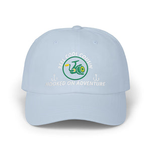 REEL COOL COUSIN embroidered dad cap - Light Blue - front view