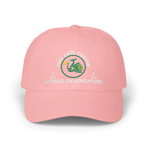 REEL COOL COUSIN embroidered dad cap - Pink - front view