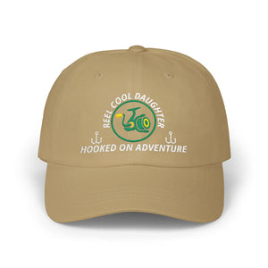 REEL COOL DAUGHTER embroidered dad cap - Khaki - front view