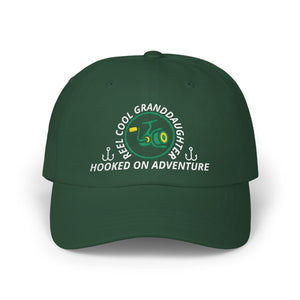REEL COOL GRANDDAUGHTER embroidered dad cap - Spruce - front view