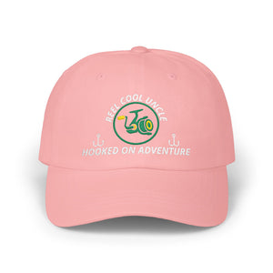 REEL COOL UNCLE embroidered dad cap - Pink - front view